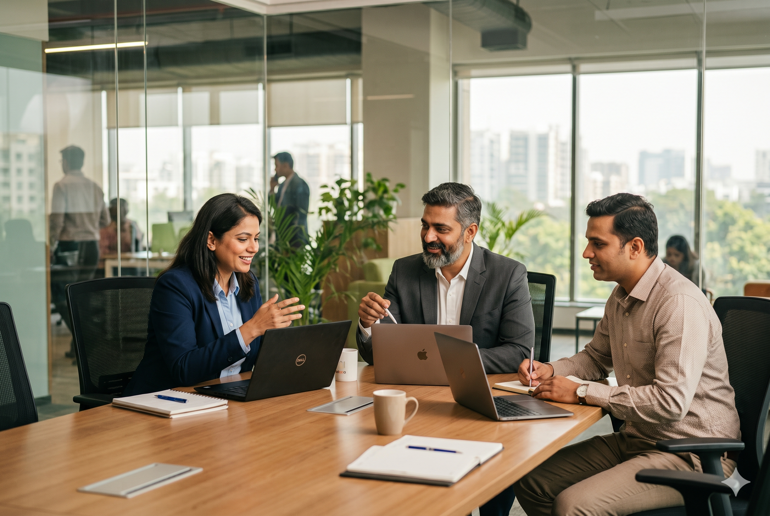 Team working in a modern office