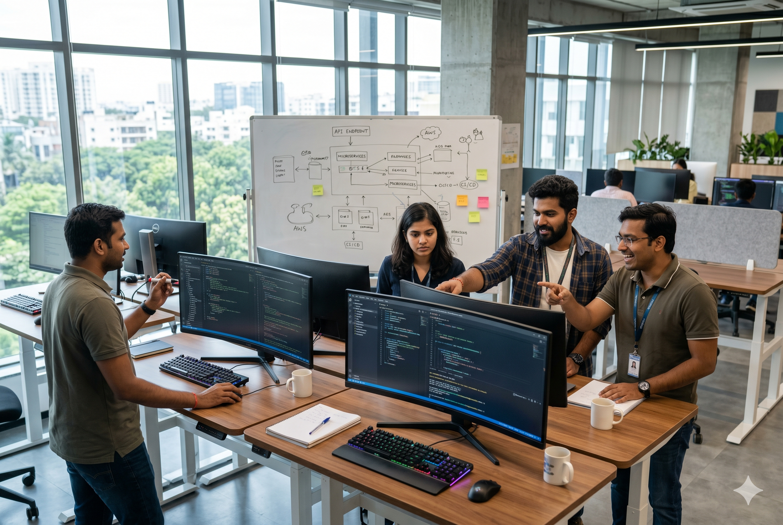 Business discussion in a modern meeting room